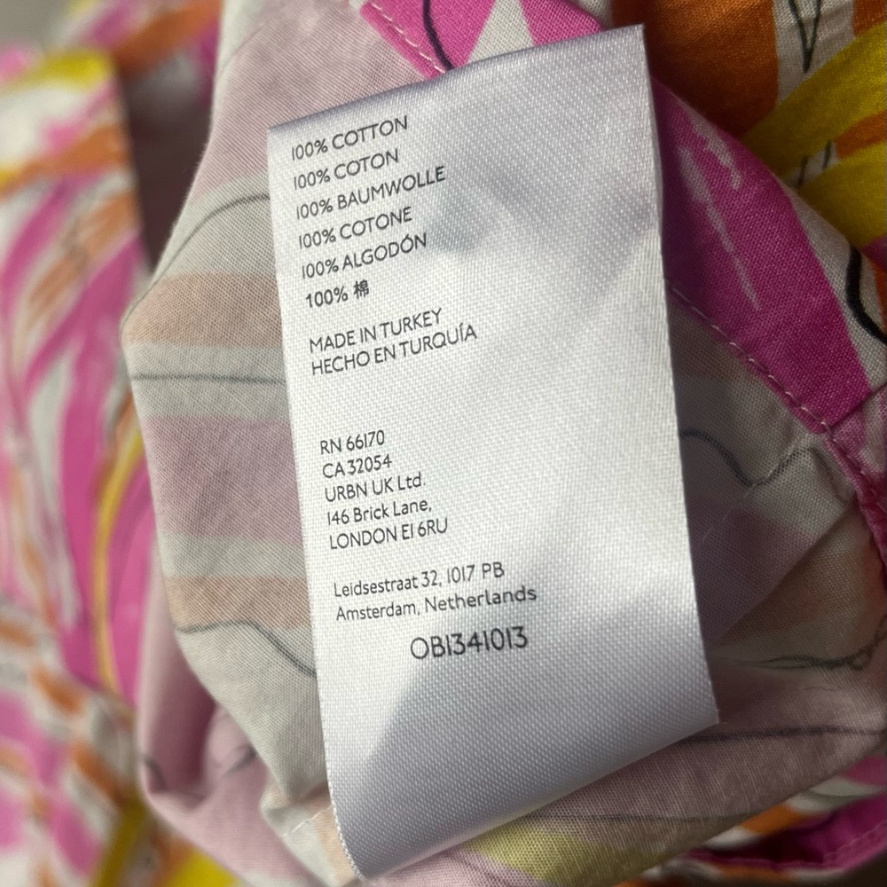 Anthropologie Pink & Orange Long Sleeve Printed Dress - Picture 9 of 14